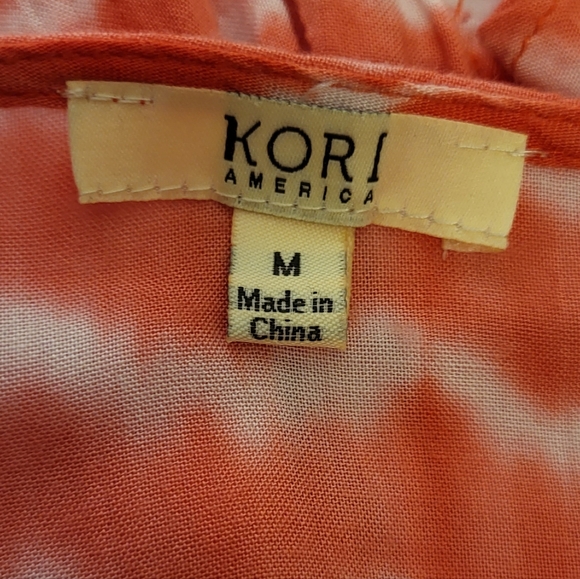 Kori America  orange/white tie dye top size Med - Picture 7 of 7